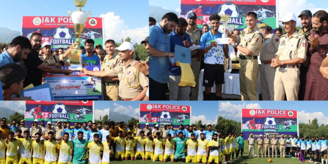 FC Shalbugh Lifts Title as Ganderbal Police Football Tournament Concludes with Grand Finale at Tulmulla