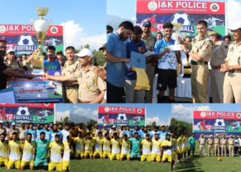 FC Shalbugh Lifts Title as Ganderbal Police Football Tournament Concludes with Grand Finale at Tulmulla