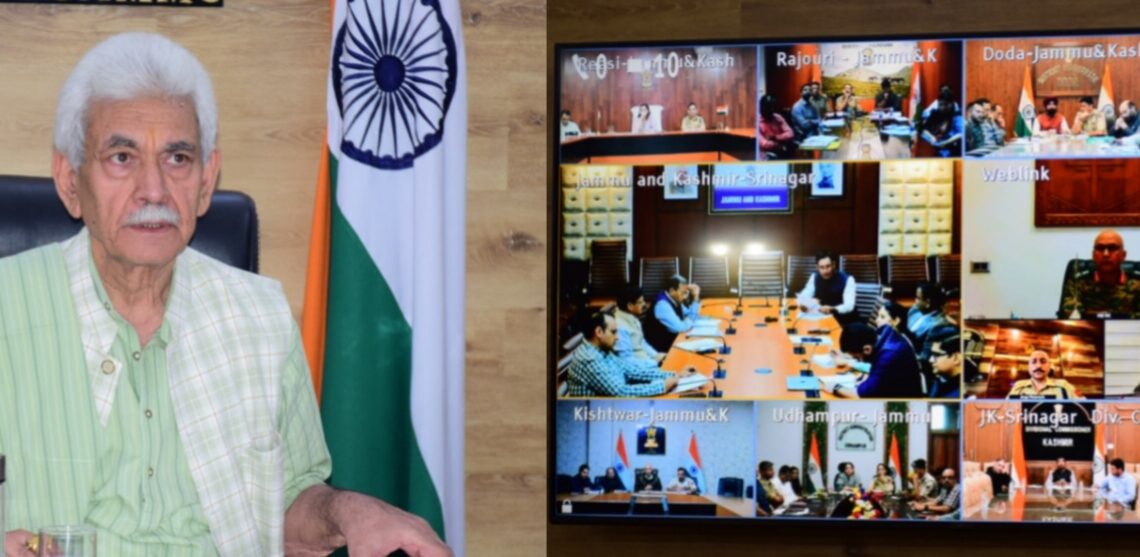 LG Chairs High Level Meeting to Review Rescue & Relief Operations, Restoration of essential services and Preparedness to Deal with Flood Situation