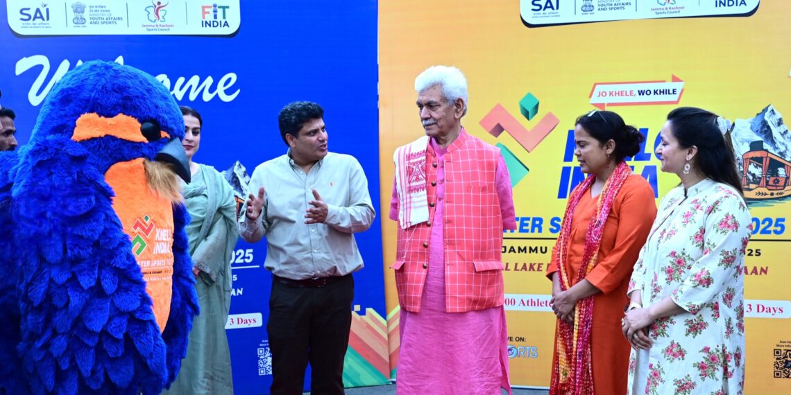 Lieutenant Governor meets the Khelo India Water Sports Festival Mascot