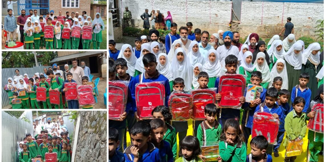 Amrit Charitable Trust, Kochhar Foundation Distribute School Supplies to Deserving Students in Aripal Tral