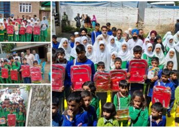 Amrit Charitable Trust, Kochhar Foundation Distribute School Supplies to Deserving Students in Aripal Tral