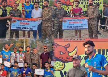 Royals Volleyball Club Srinagar Lifts 42RR Volleyball Tournament Title at Bajwani Tral