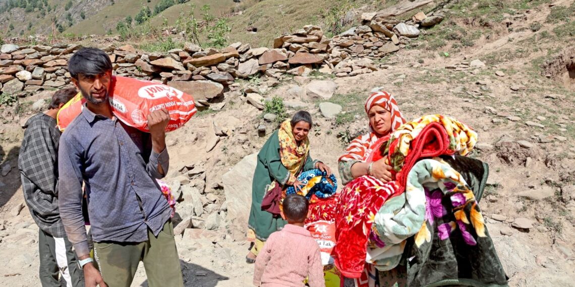 CHINAR International Delivers Urgent Relief to Margi Village After Devastating Cloudburst in Warwan Valley 