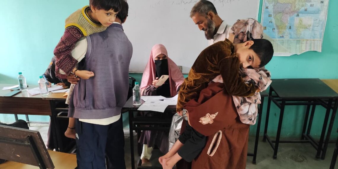 Day 3: Assessment-cum-Measurement Camp for Children With Special Needs (CWSN) Held at Kakapora Pulwama 