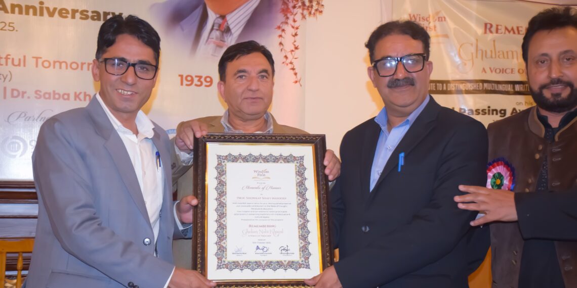 Wisdom First Hosts Tribute to Ghulam Nabi Khayal to celebrating his Literary and Journalistic Legacy