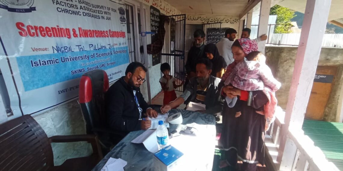 IUST Conducts Health Awareness and NCD Screening in Tribal Village