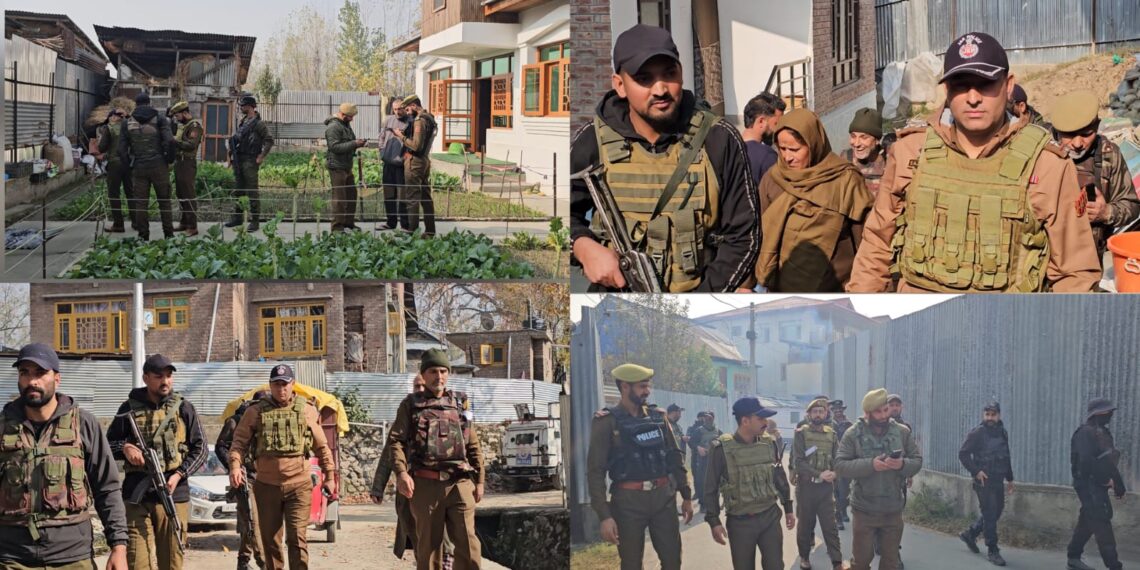 Ganderbal Police conduct searches at 30 locations to dismantle terror network