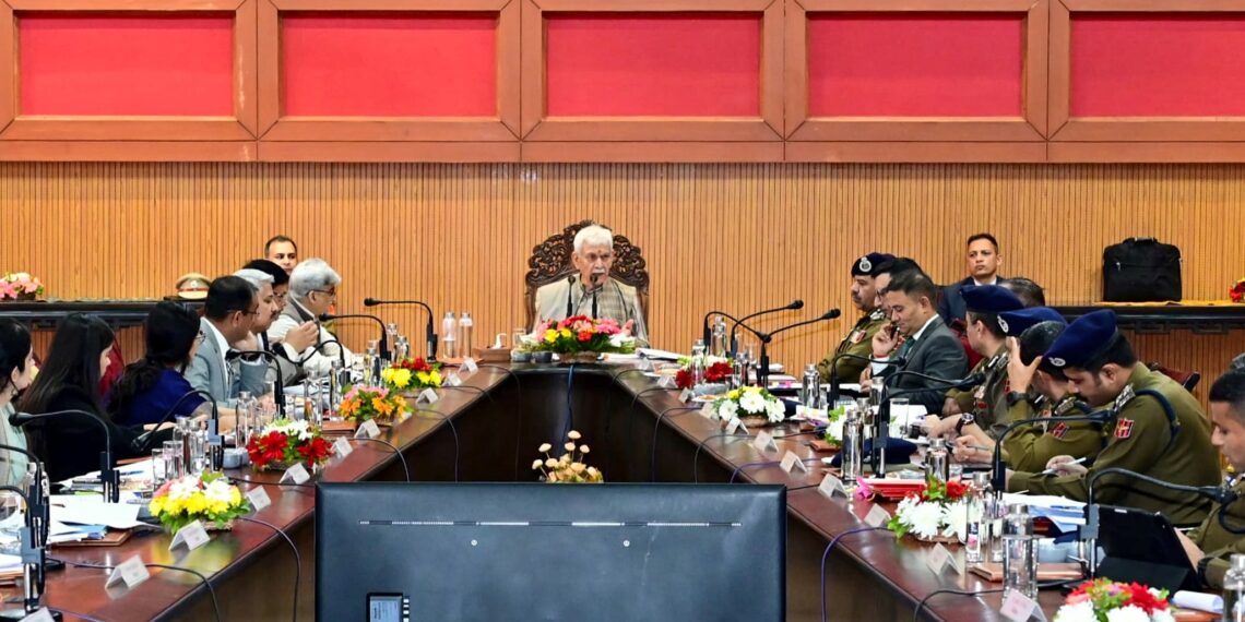 Lieutenant Governor chairs a high-level meeting to review the security situation in Jammu Division