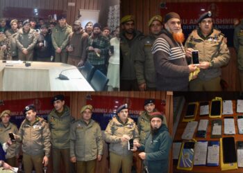 Ganderbal Police Recover 46 Missing Mobile Phones Worth Lakhs