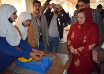 Sakeena Itoo visits GHSS Hawal Pulwama