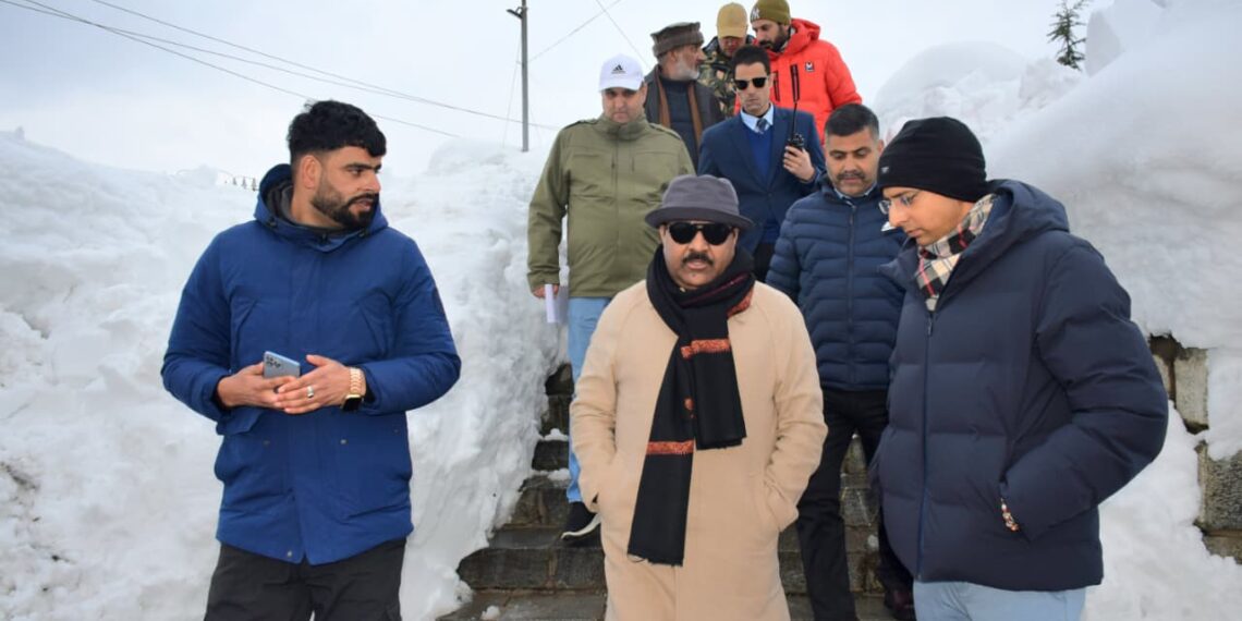 Deputy CM inspects snow hit areas of Pulwama, Shopian; reviews relief measures, development works