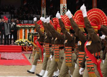 Lieutenant Governor Manoj Sinha unfurls National Flag at Republic Day function