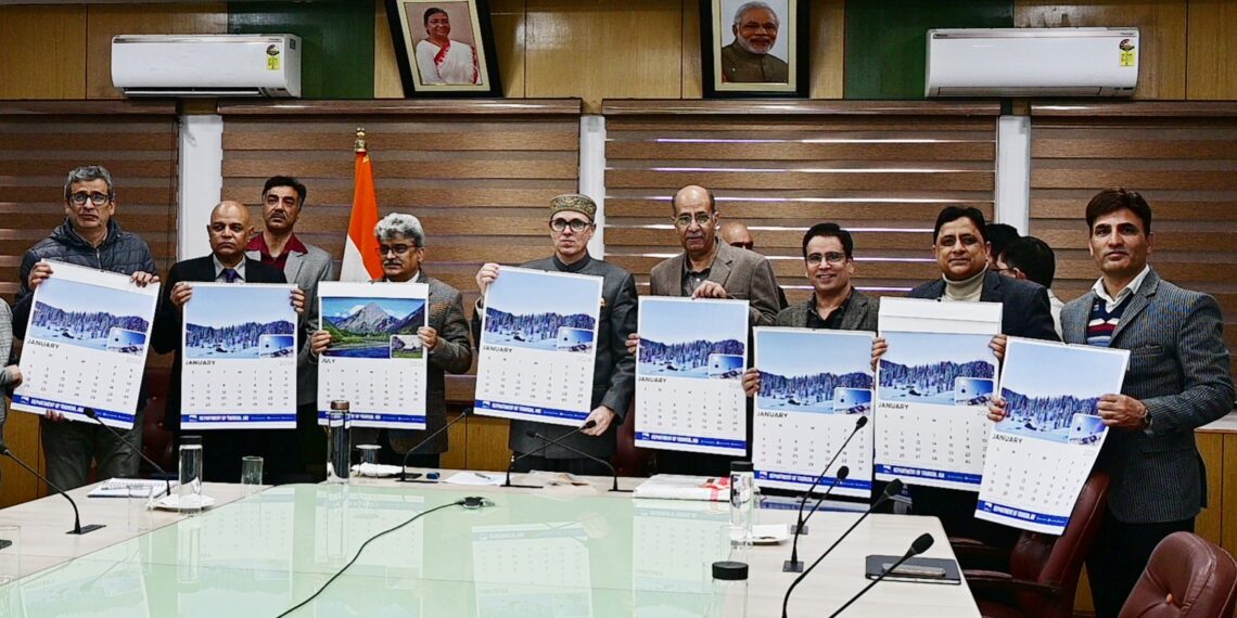 CM Omar Abdullah unveils 2026 Tourism, JKCCC Calendars; launches Tourism Kashmir Website, Skiing courses