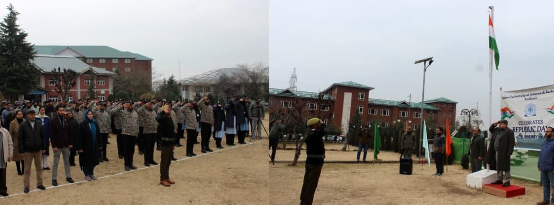 VC presides over the Republic Day celebrations at IUST Awantipora