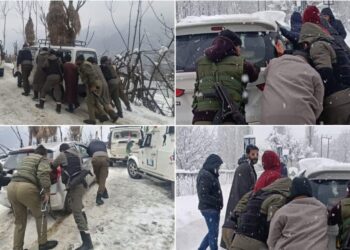 Ganderbal Police Extends Helping Hand to Public Amid Heavy Snowfall