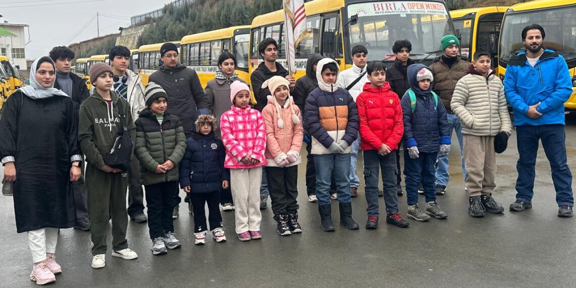 Birla Open Minds International School Pampore Departs for 3rd Annual Skiing Course 2026 at Gulmarg