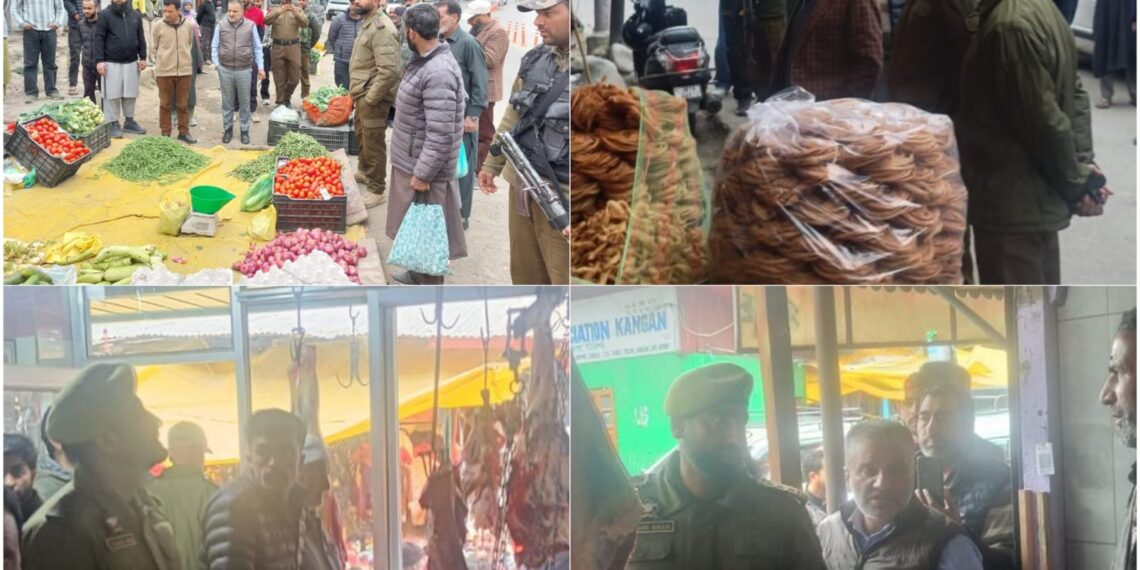Joint team conducts market inspection in Kangan ahead of Ramadan