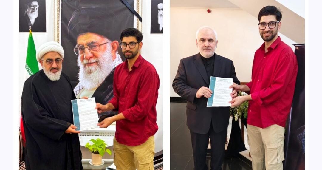 JKSA National Convenor Nasir Khuehami Meets Iranian Ambassador, Supreme Leader’s Representative in Delhi; Raises Evacuation of Indian Students