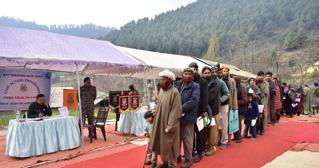 Free Medical Camp Organized in Khrew by CRPF 185 Battalion