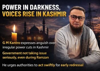 Socio-Political Activist G M Kantroo expresses anguish over unscheduled power cuts