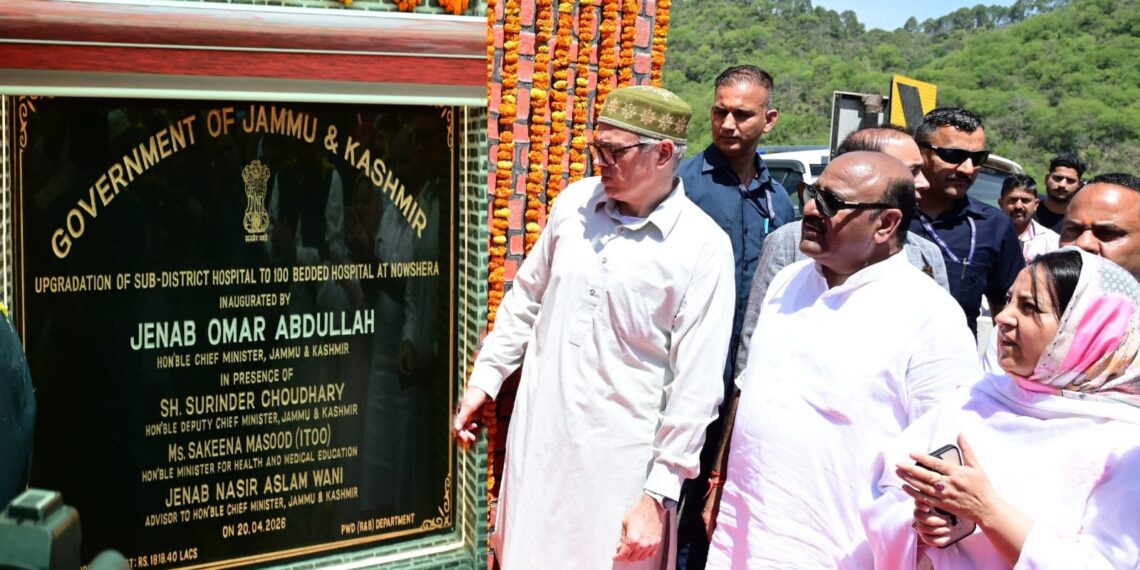 Omar Abdullah tours Rajouri’s Nowshera, inaugurates key road, upgraded 100-bedded hospital; reviews Sungal Tunnel works