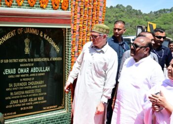 Omar Abdullah tours Rajouri’s Nowshera, inaugurates key road, upgraded 100-bedded hospital; reviews Sungal Tunnel works
