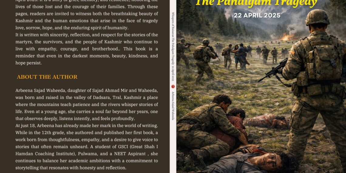 Young Kashmiri Author Pens ‘Whispers of Baisaran’ Reflecting on Pahalgam Tragedy