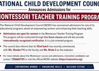 National Child Development Council Announces Admissions for Montessori Teacher Training Program