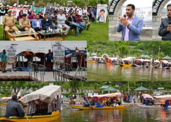 Nasha Mukt J&K Abhiyan: Grand Shikara Rally held at Manasbal Lake to raise awareness on Drug Menace