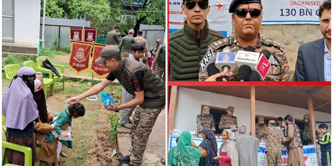 CRPF, KMC Organize Mega Free Medical Camp in Tral Under Outreach Initiative