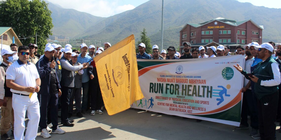 IUST Organises “Run for Health” Under Nasha Mukt Bharat Abhiyaan