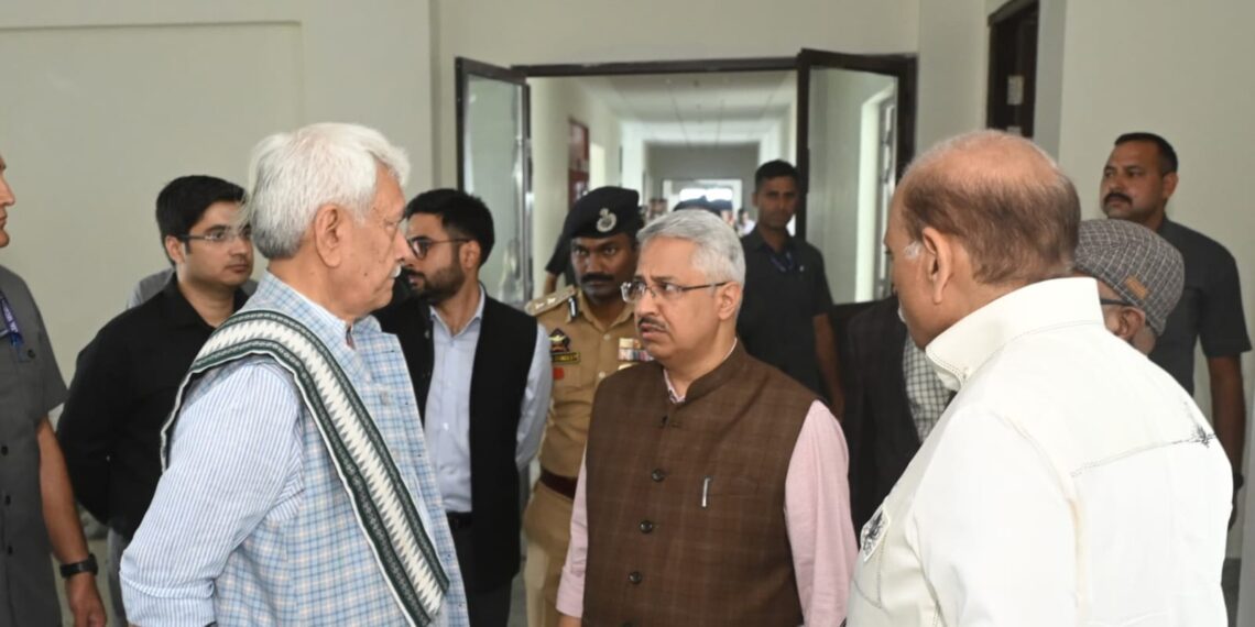 Lieutenant Governor conducts on-site inspection of Shri Amarnath Ji Shrine Board’s Yatri Niwas at Pantha Chowk