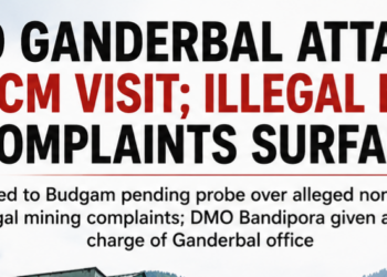 DMO Ganderbal Attached After CM Visit; Illegal Mining Complaints Surface