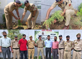 Ganderbal Police Organises Plantation Drive on World Environment Day
