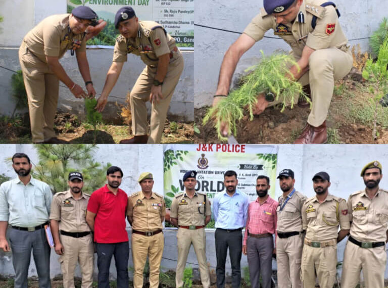Ganderbal Police Organises Plantation Drive on World Environment Day