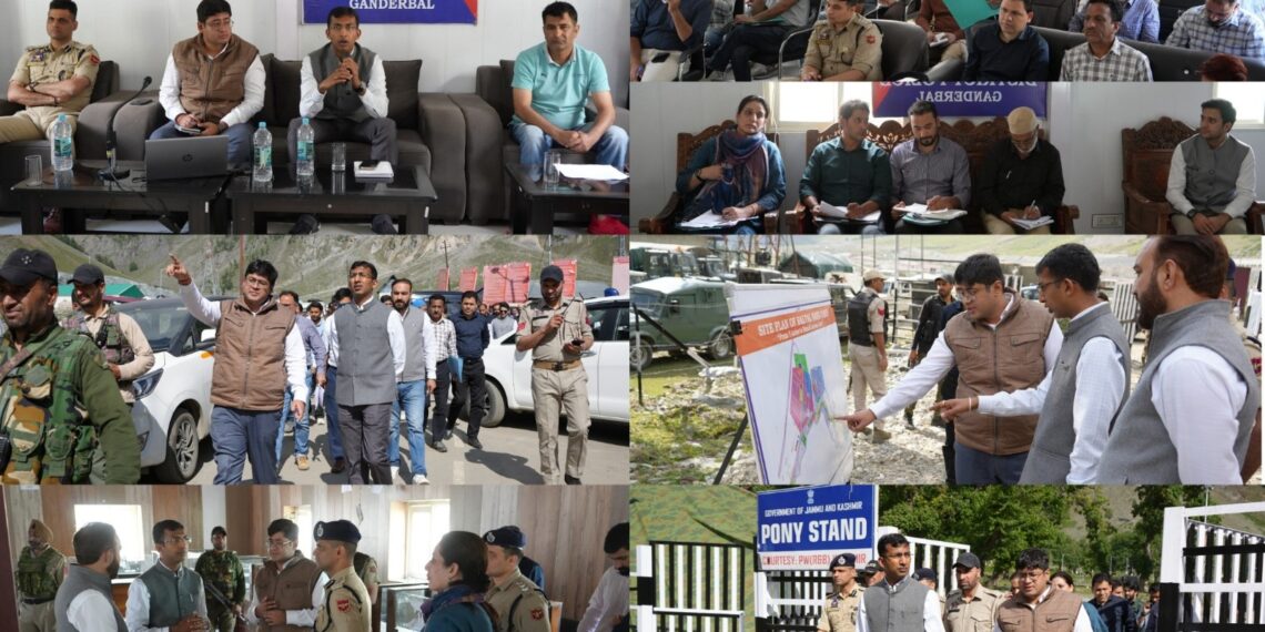 Div Com Kashmir visits Baltal, takes spot appraisal of arrangements for SANJY-2026 along Baltal axis