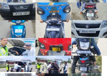 MVD Pulwama Conducts Traffic Violation Drive