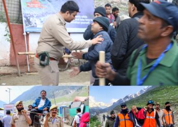 Serving Beyond Duty: Ganderbal Police Assist Pilgrims Along Baltal Yatra Route