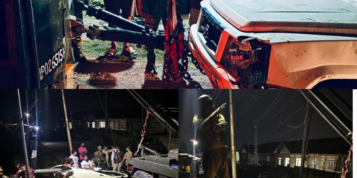 Indian Army Rescues Accident-Damaged Vehicle In Bandipora