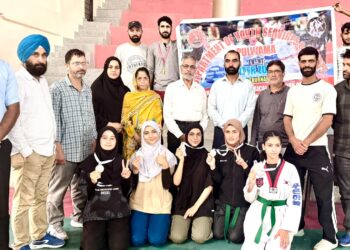Five Girls Clinch Gold at Inter-District Taekwondo Championship in Bajwani, Tral