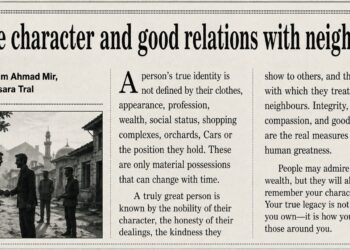 Noble character and good relations with neighbours
