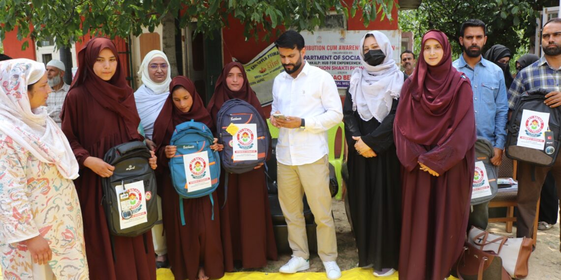 Stationery Distribution Drive Held Under BBBP Initiative in Tral 