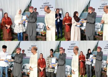 CM Omar Abdullah felicitates J&K’s four NEET toppers