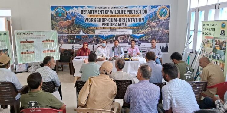 Wildlife Department, SOS Wildlife Hold Awareness Workshop in Satoora Tral