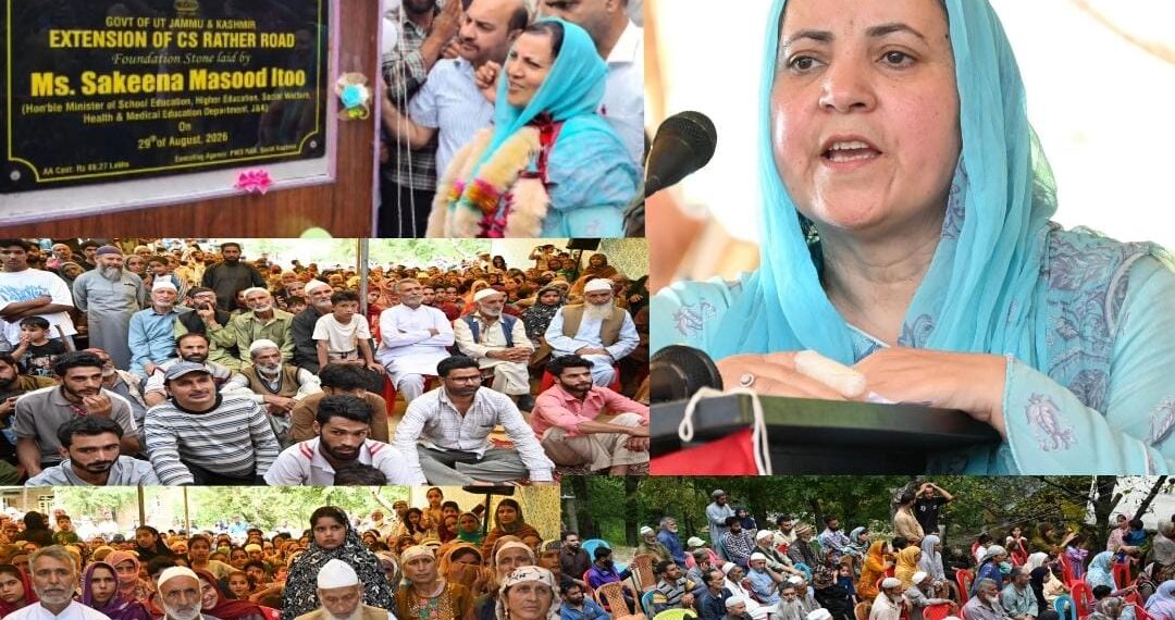 Sakeena Itoo visits Check-e-Samad, held public outreach camp