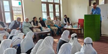 ADC Sopore addresses Interaction Programme at GGHS Bomai, Calls for Holistic Development of Students