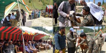 Army Holds Veterinary Camp to Support Livestock and Border Communities in Machil