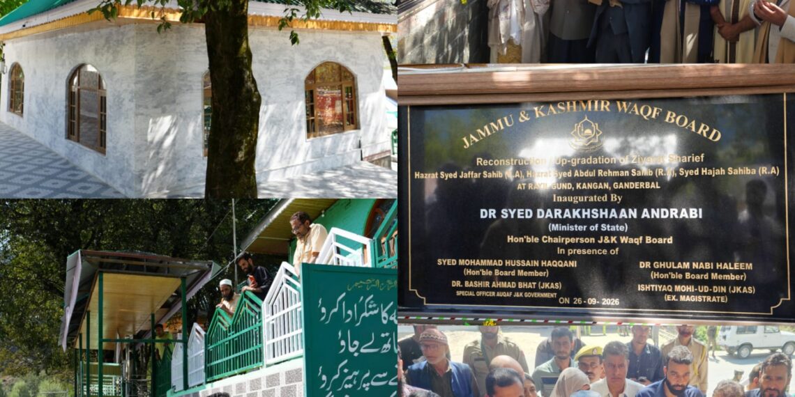 Dr Darakhshan Andrabi Inaugurates Upgradation Projects at Three Ziyarat Complexes in Kangan