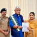 Lieutenant Governor hands over appointment letter to deceased PSI Sachin Verma’s Wife